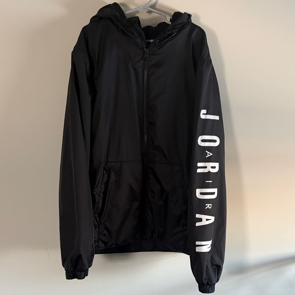 Jordan Black Boys fleece lined Windbreaker